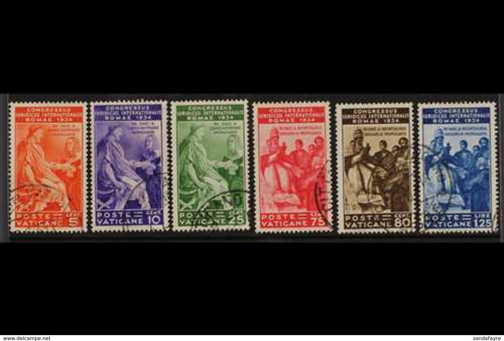 1935 Juridical Congress Set, SG 41/46, Sass S. 10, Very Fine Used. (6 Stamps) For More Images, Please Visit Http://www.s - Andere & Zonder Classificatie