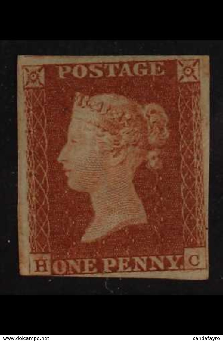 1841 1d Red-brown 'HC', SG 8, Mint With Large Part Original Gum, Virtually 4 Margins, Just Touching The Frame Line At Bo - Andere & Zonder Classificatie