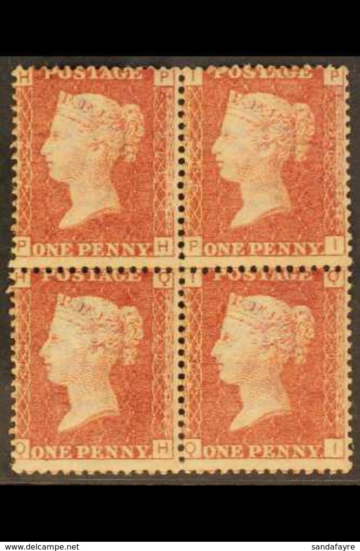 1864-79 1d Red, Plate 202, BLOCK OF FOUR, SG 43/4, Fine Never Hinged Mint. For More Images, Please Visit Http://www.sand - Andere & Zonder Classificatie