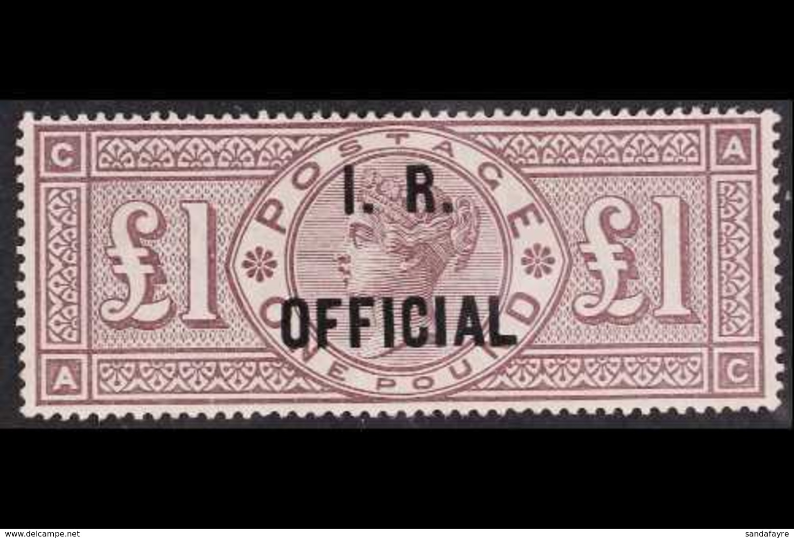 I. R. OFFICIAL 1885 £1 Brown - Lilac (wmk Crowns), SG O11, Mint Large Part OG With Particularly Sharp Fresh Appearance & - Andere & Zonder Classificatie