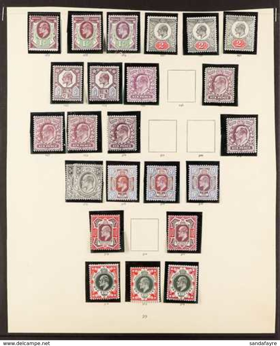 1911 - 13 KEVII SOMERSET HOUSE PRINTING - MINT COLLECTION A Lightly Hinged Mint Range To 1s On An "Imperial" Page Includ - Zonder Classificatie