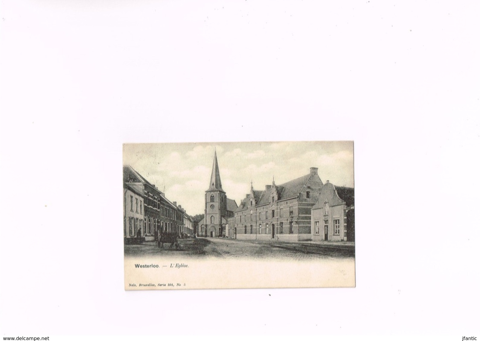 Westerloo L'Eglise Nels Bruxelles Série 104 N°5,carte Postale Ancienne 1900-1910. - Westerlo