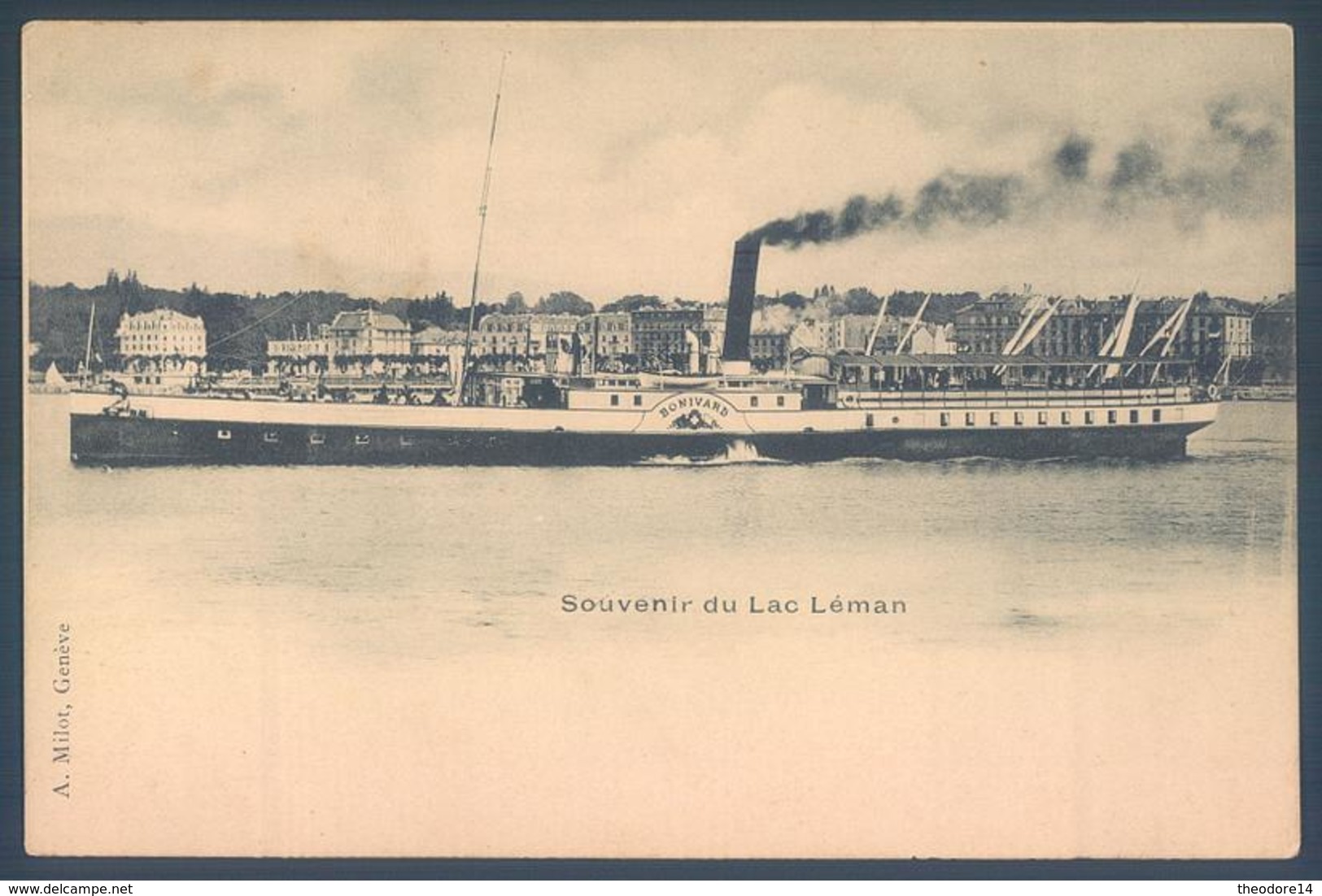 Lot de 22 cartes GE Geneve Lac Léman Bateaux