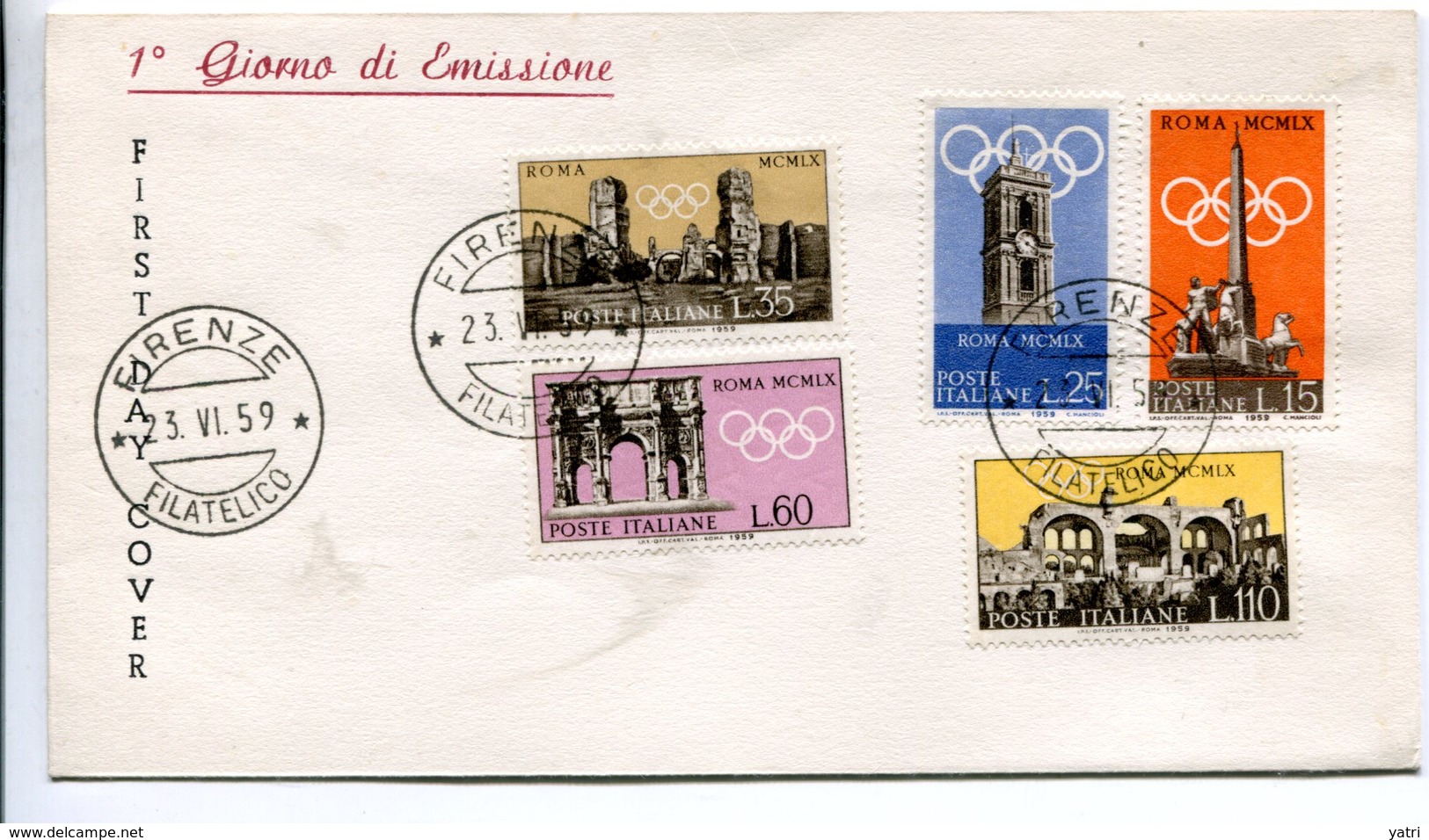 Italia (1959) - Pre-Olimpica 1960 - FDC