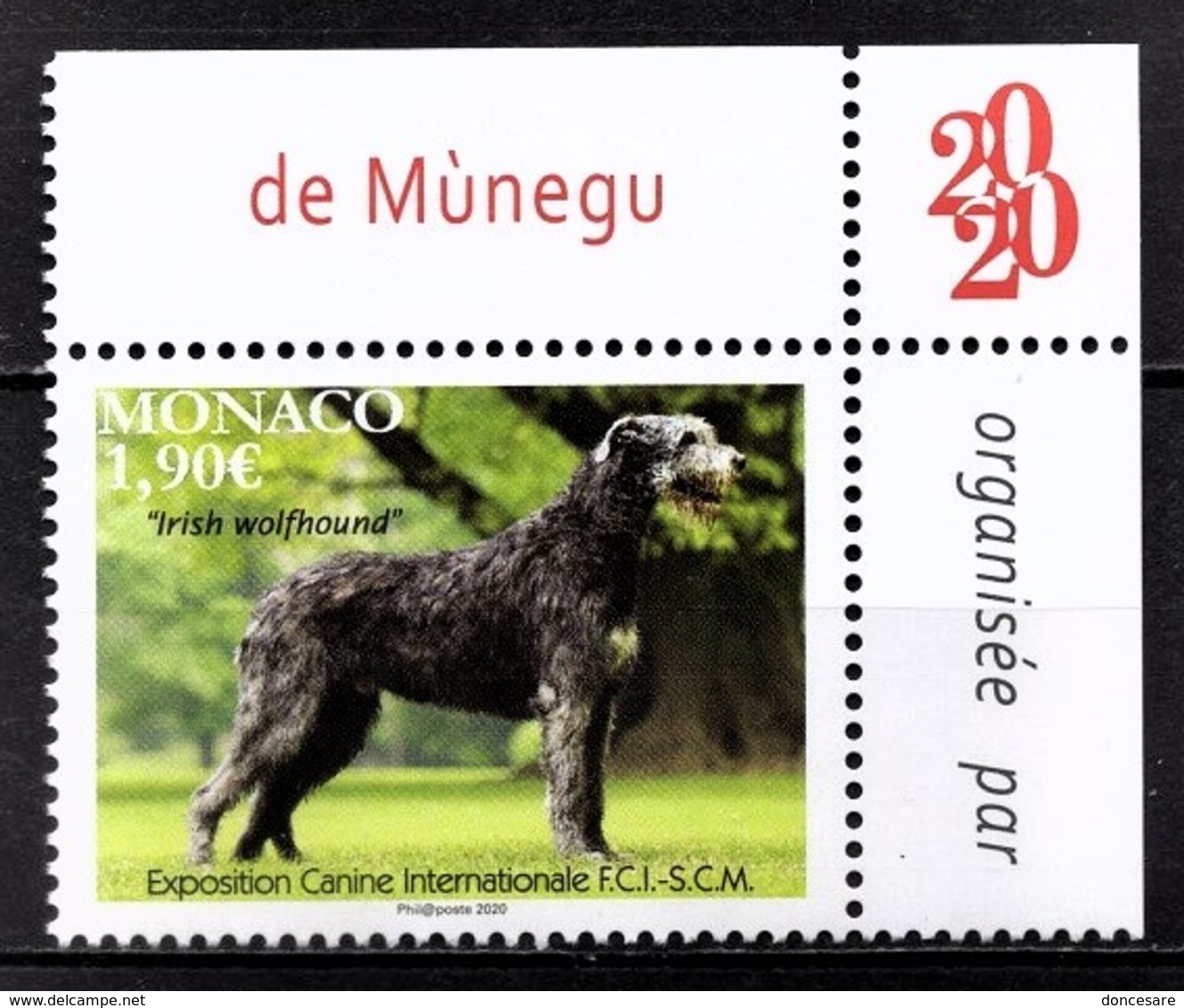 MONACO 2020 -Y.T. N° 3223 / EXPOSITION CANINE INTERNATIONALE 2020 - NEUF ** - Neufs