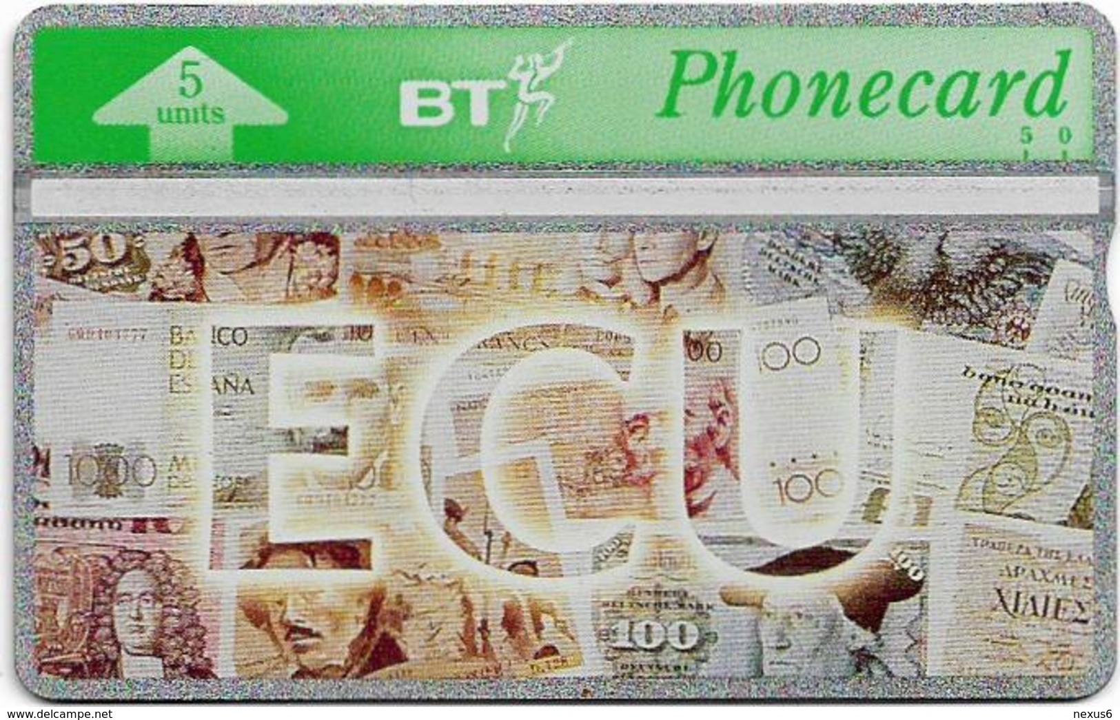UK - BT - L&G - BTO-037 - ECU, Banknotes - 306C - 5U, 1993, 5.000ex, Mint - BT Overseas Issues