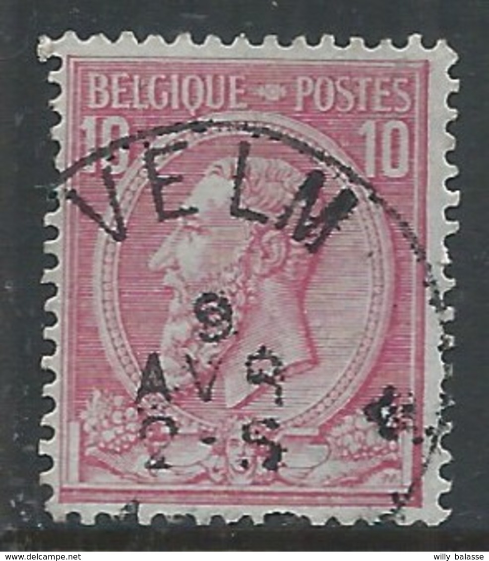 N°46, 10c Rose Càd Relais * VELM* - 1884-1891 Leopold II