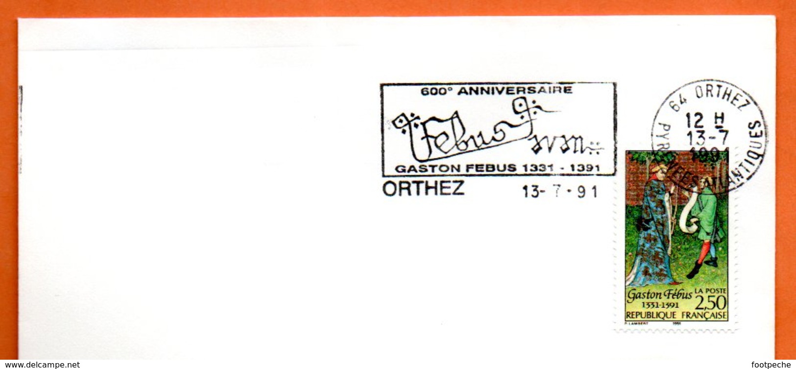 MAURY N° 2707  GASTON FEBUS     ( Flamme Concordante )  64 ORTHEZ    Lettre Entière N° LM 198 - 1961-....