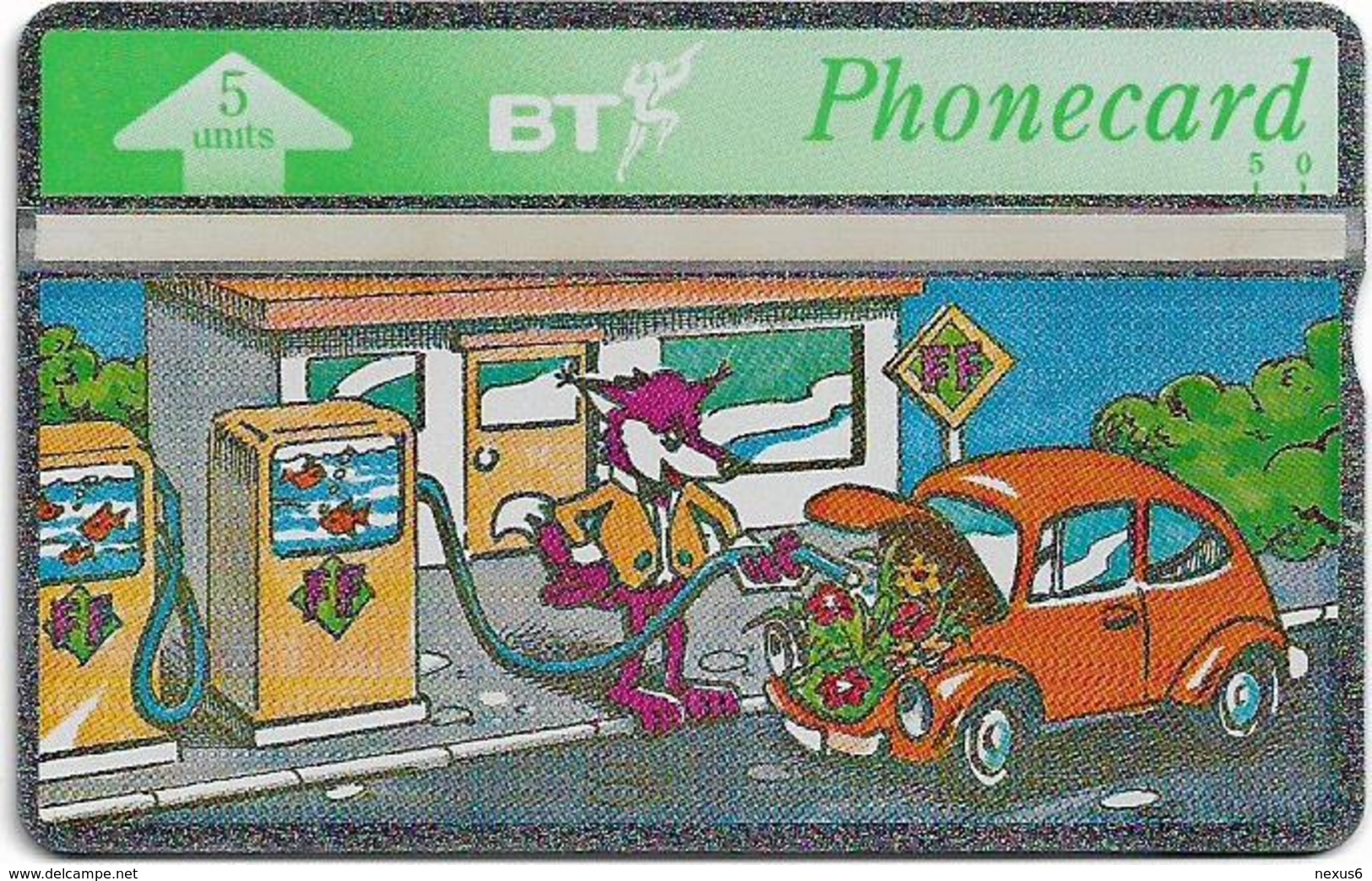 UK - BT - L&G - BTO-042 - Felix The Fox, Petrol Pumps - 306D - 5U, 1993, 30.000ex, Mint - BT Buitenlandse Uitgaven