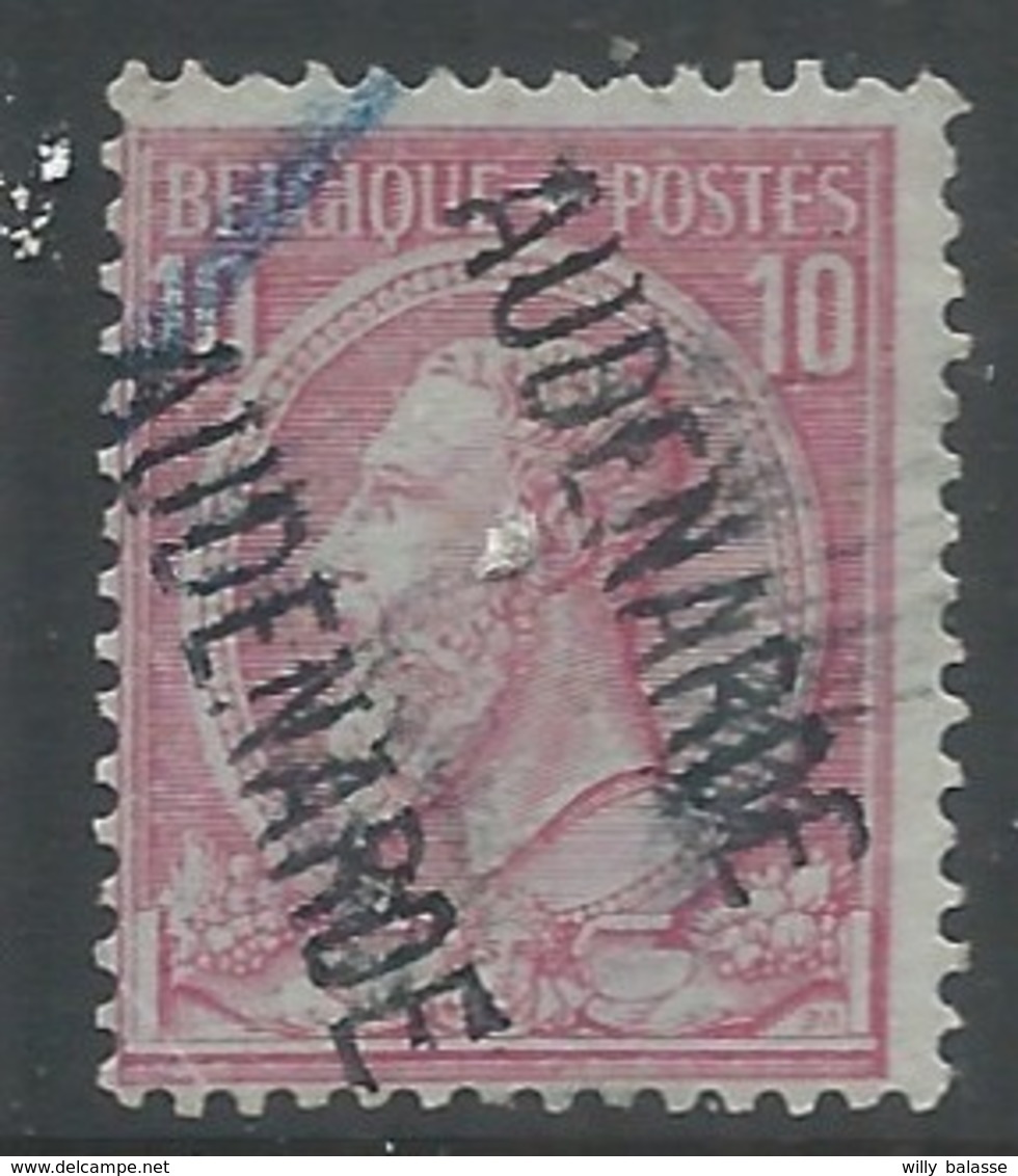 N°46, 10c Rose Annulé Griffe AUDENAERDE - 1884-1891 Leopold II