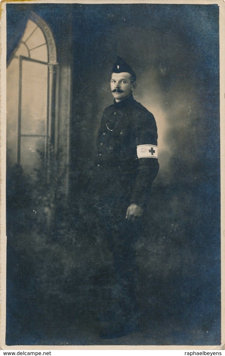 Carte-photo Portrait Homme Militaire Médecin Infirmier Ambulance Soldat Guerre - War, Military