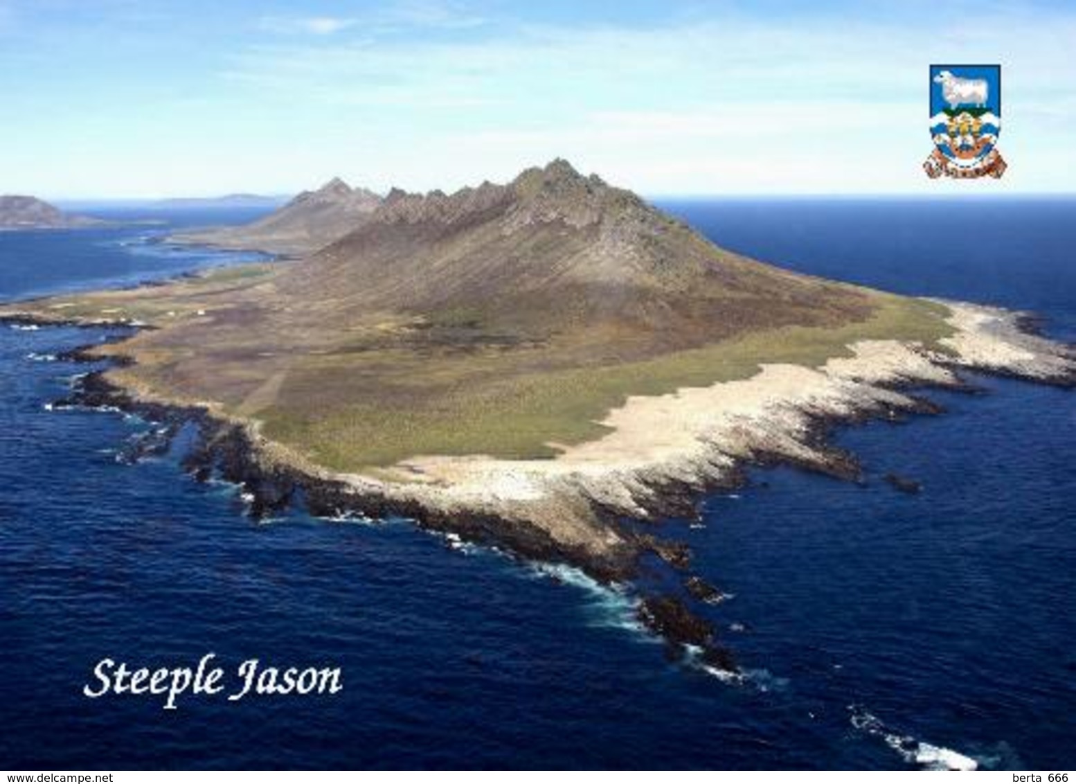 Falklands Islands Steeple Jason Island Aerial View New Postcard Malwinen AK - Islas Malvinas