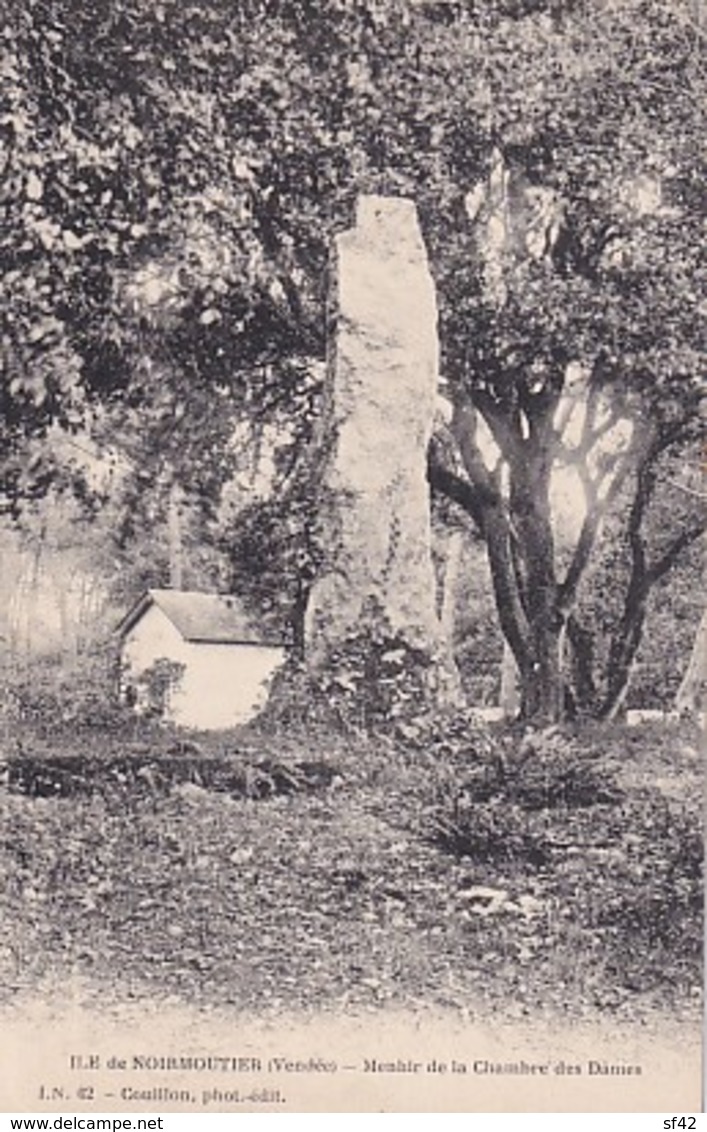 ILE DE NOIRMOUTIER       MENHIR DE LA CHAMBRE DES DAMES - Dolmen & Menhirs