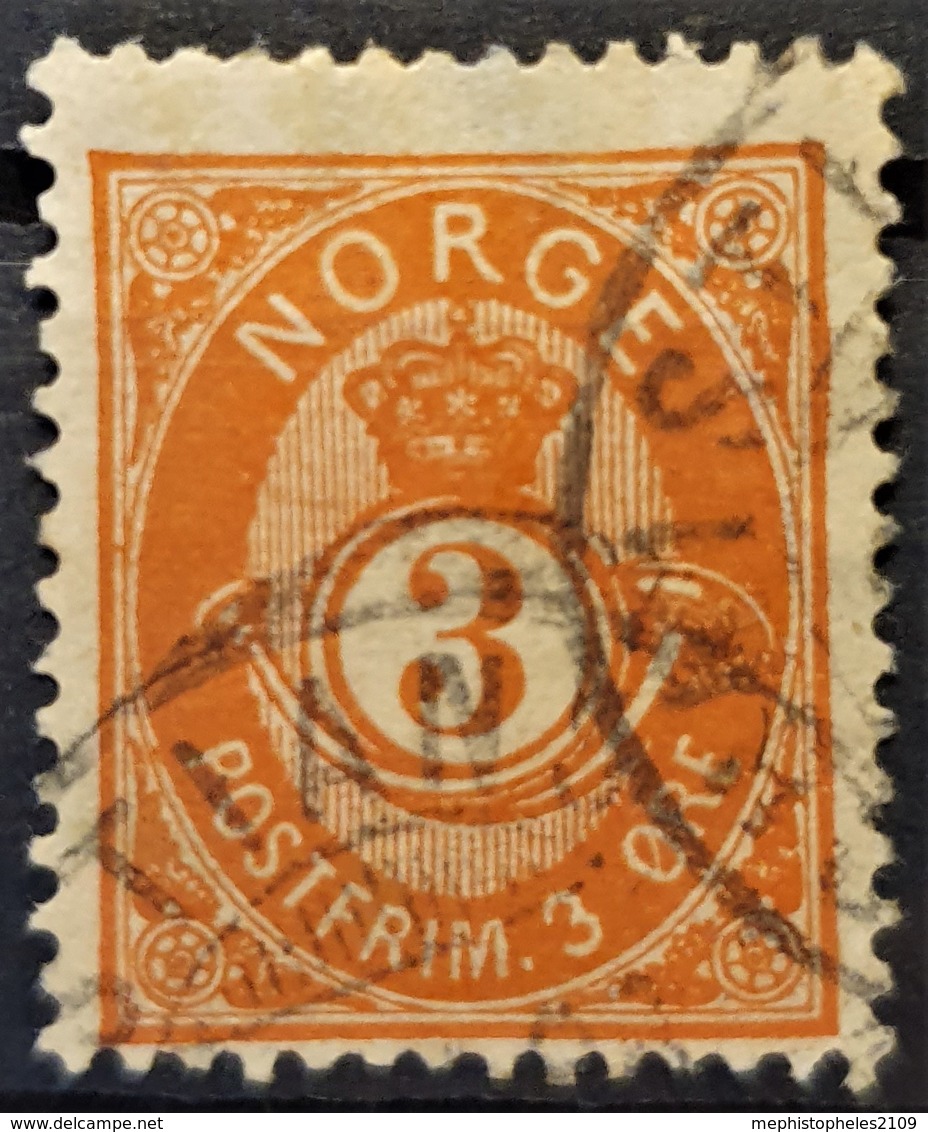 NORWAY 1883 - Canceled - Sc# 38a - 3o - Used Stamps