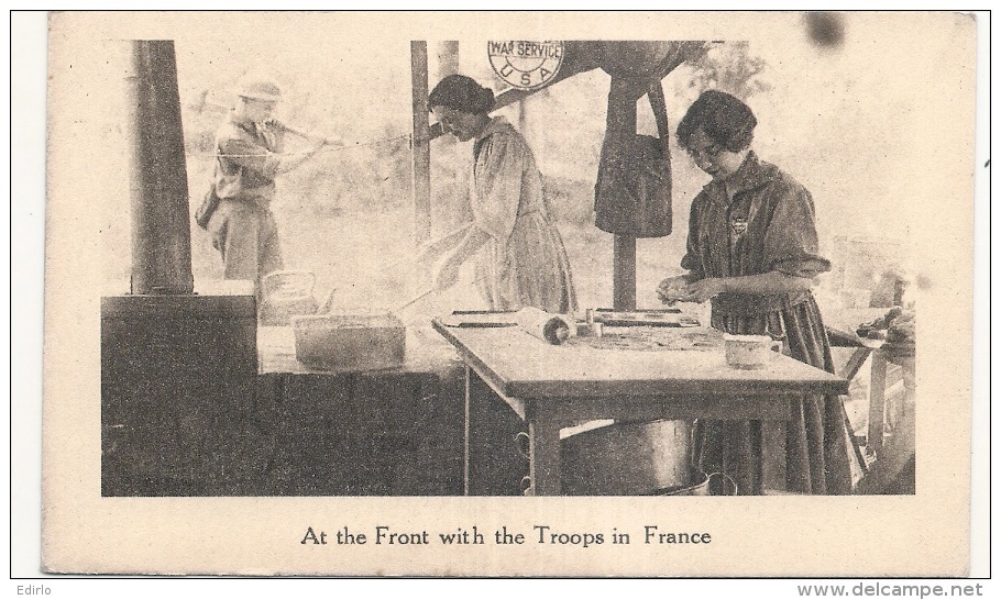 At The Front In France With The Troops - - Armée Américaine En France - Neuve TTB - Guerre 14/18 - War 1914-18