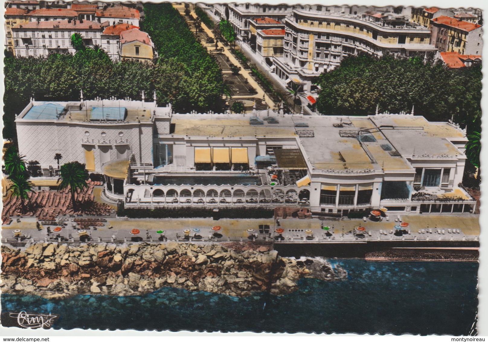 Alpes  Maritimes :  MENTON  :  Vues     Aérienne  Du  Casino  1956 - Menton