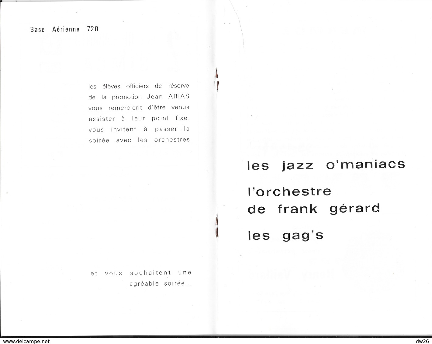 Programme Gala Des Elèves Officiers De Réserve De L'Armée De L'Air - Point Fixe, 14 Janvier 1967 - Programs