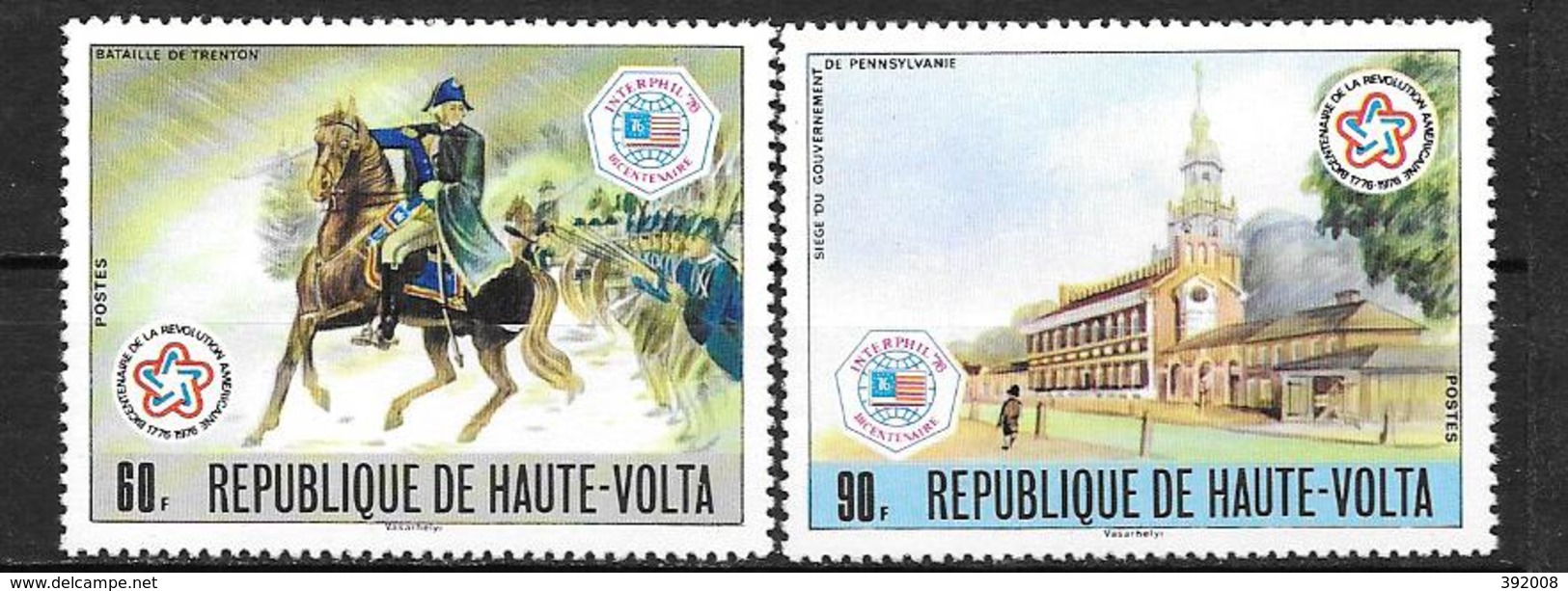 1976 - N° 393 à 394**MNH - 200 Ans Indépendance Des Etats-Unis - Haute-Volta (1958-1984)