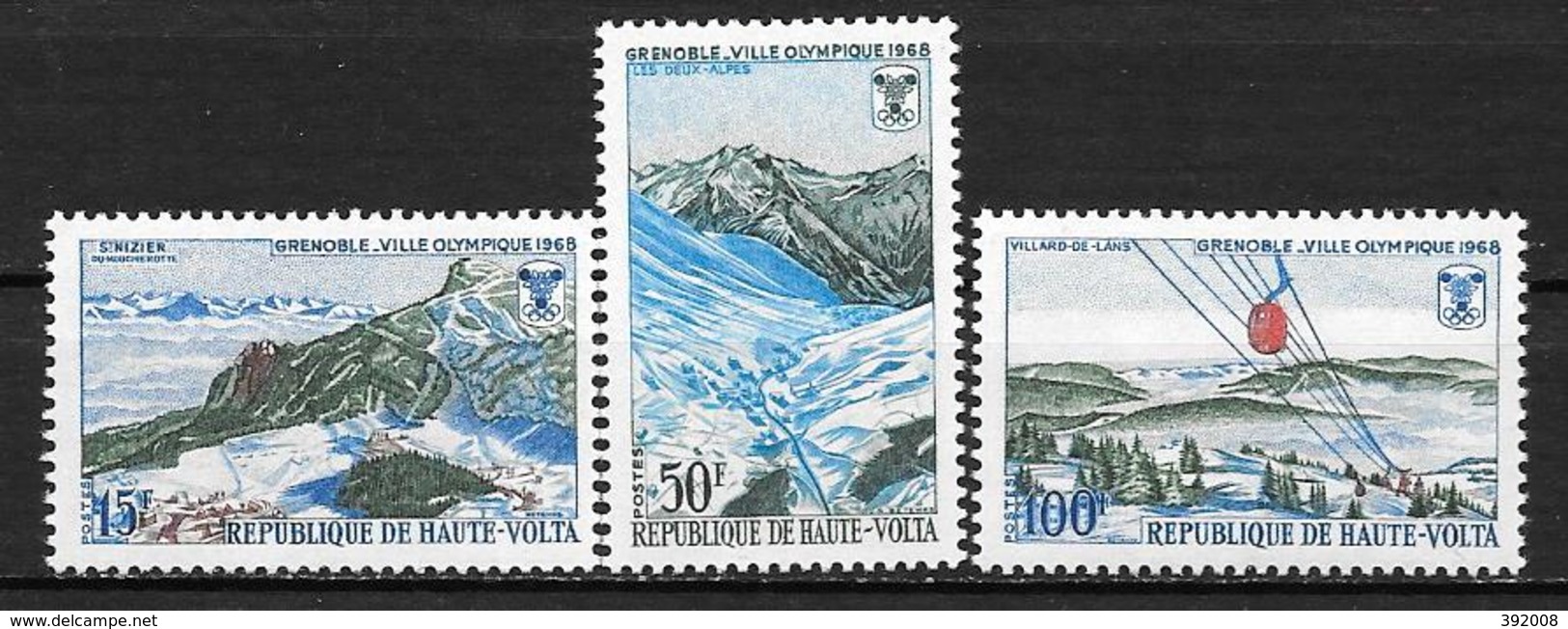 1967 - N° 184 à 186**MNH - Jeux Olympiques De Grenoble - Haute-Volta (1958-1984)
