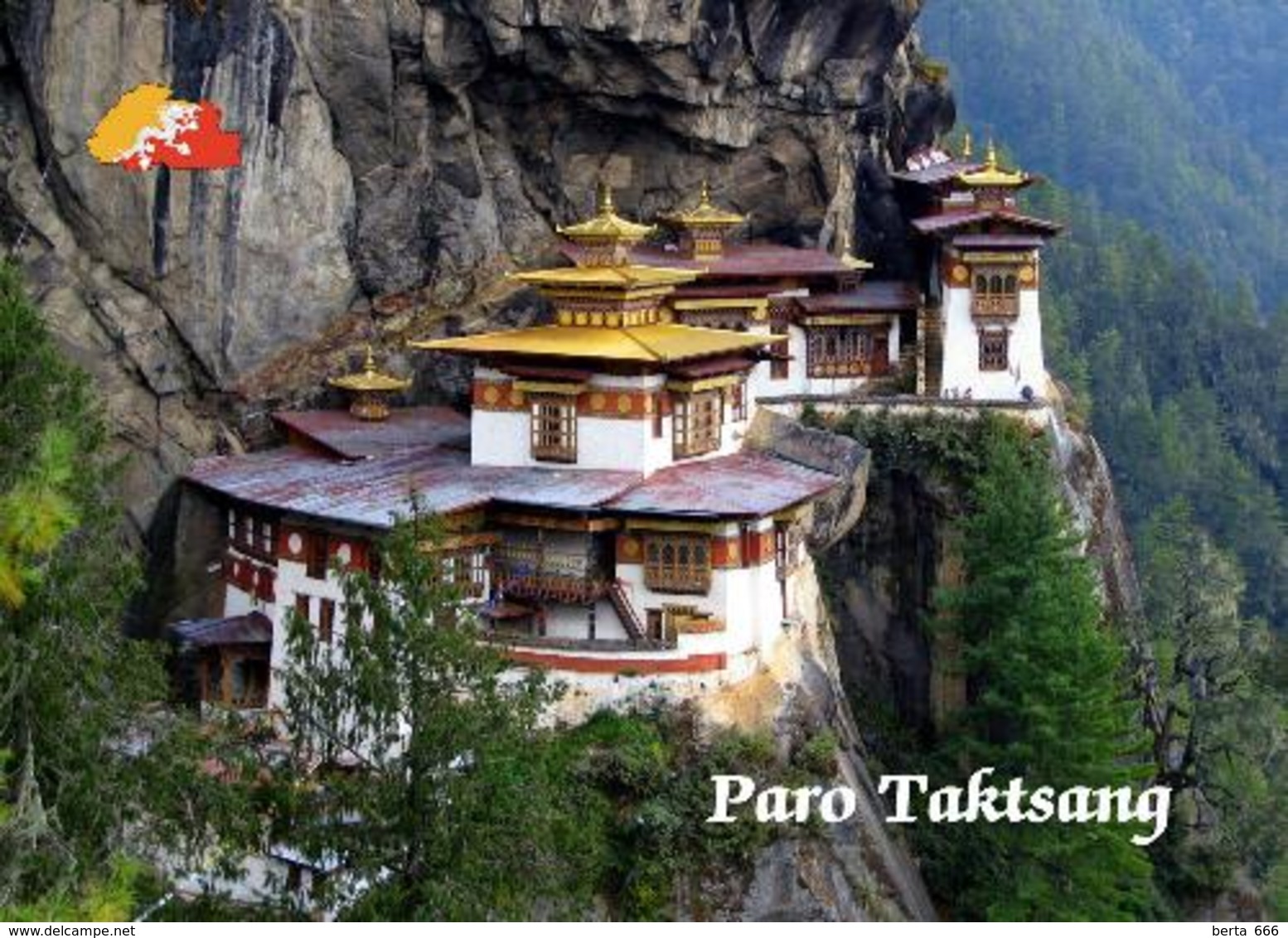 Bhutan Paro Taktsang Temple Tiger's Nest New Postcard - Bután