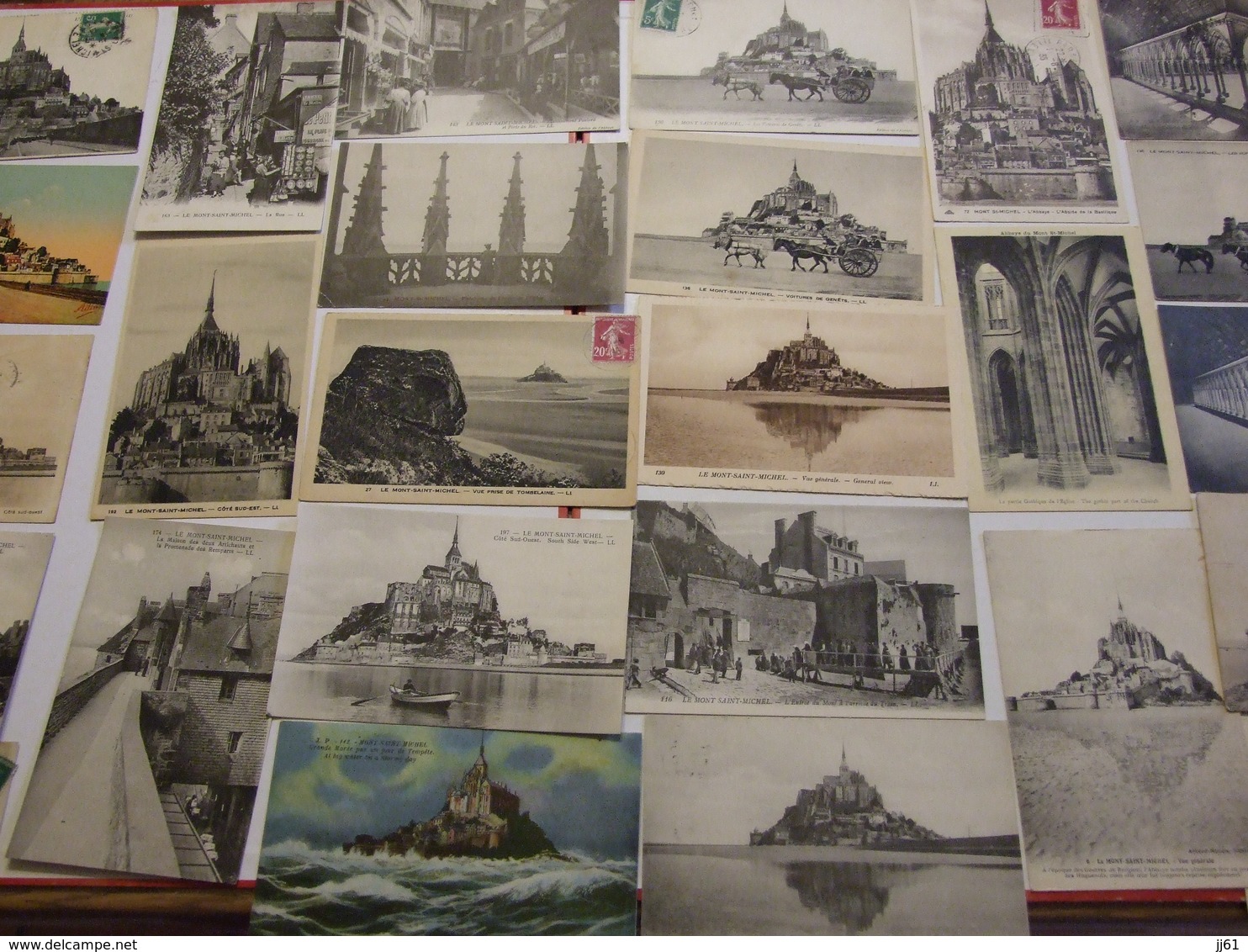 MONT SAINT MICHEL COLLECTION 357 CARTES POSTALES 235 CPA 12 CPSM 1 BOITE FER DE LA MERE POULARD 11 CARNETS LIVRES37 SCAN