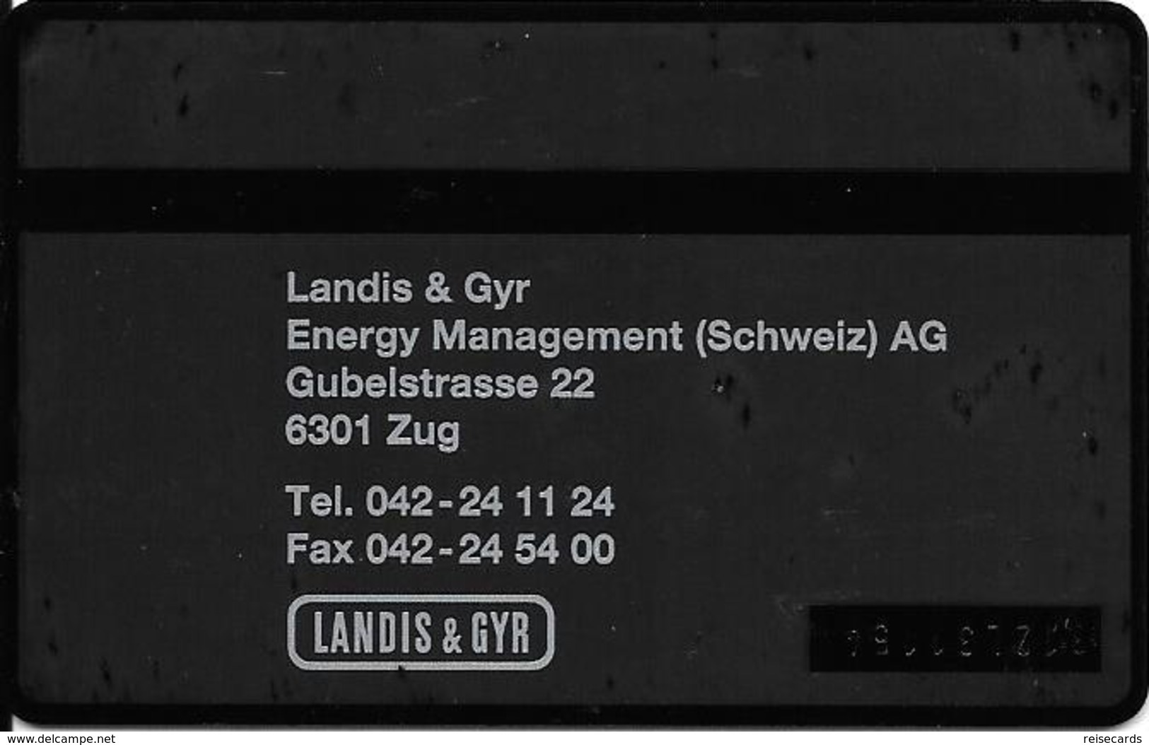 Switzerland: PTT KP-93/258 312L Landis & Gyr - Energy Management (Schweiz) AG - Svizzera