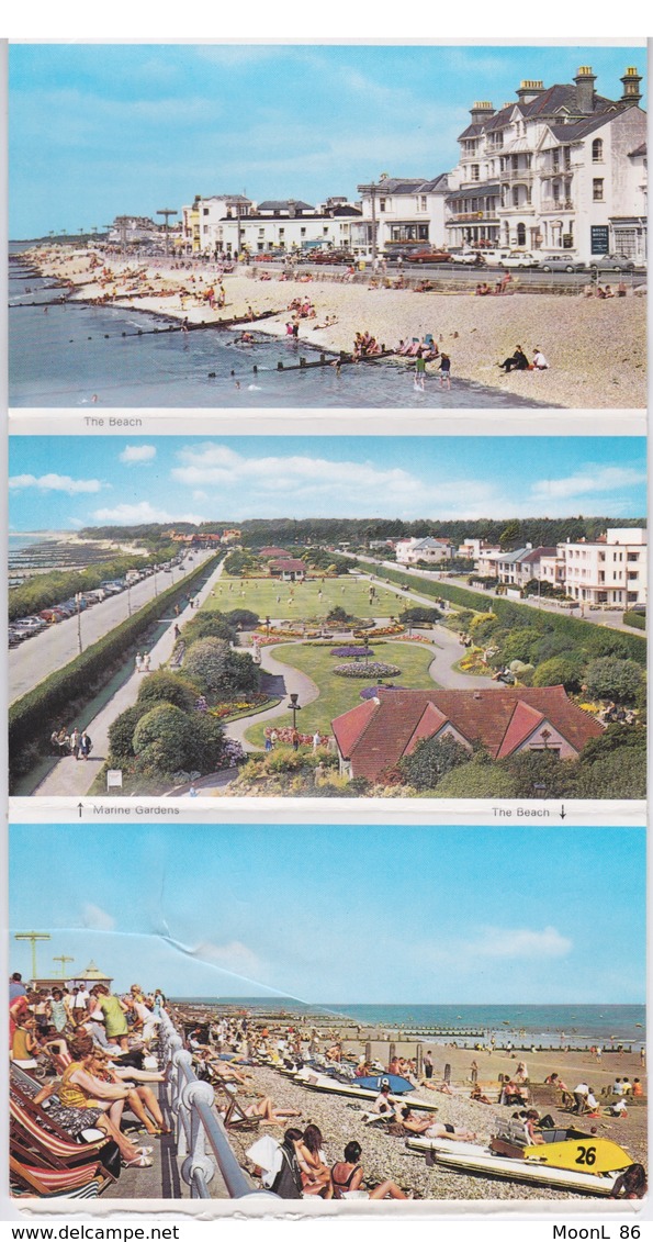 ANGLETERRE  - SUSSEX - BOGNOR REGIS -  LETTER - 5 VUES + ADRESSE - TEXTE AU DOS - Bognor Regis