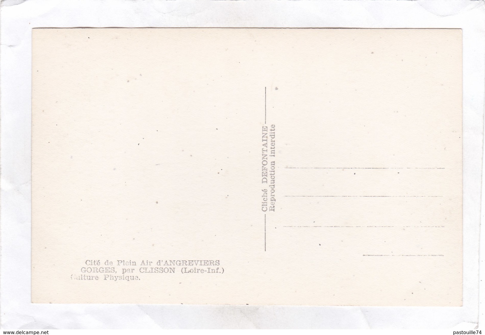 CPSM.  14 X 9  -  Cité De Plein  Air  D' ANGREVIERS  GORGES, Par  CLISSON  -  Culture  Physique. - Gorges