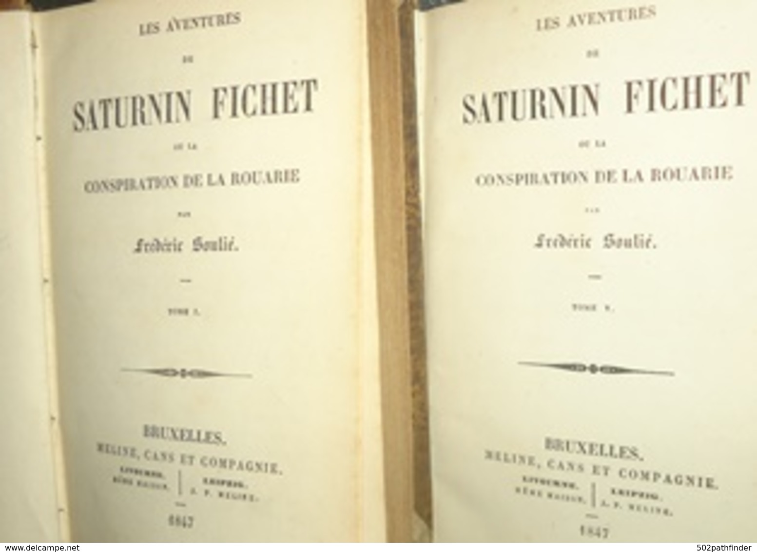 Mémoires de Frédéric Soulié 1836 à 1847 (7 vol/ 6 nouvelles) Mi-maroquins Meline, Cans- Delevingne & Callewaert