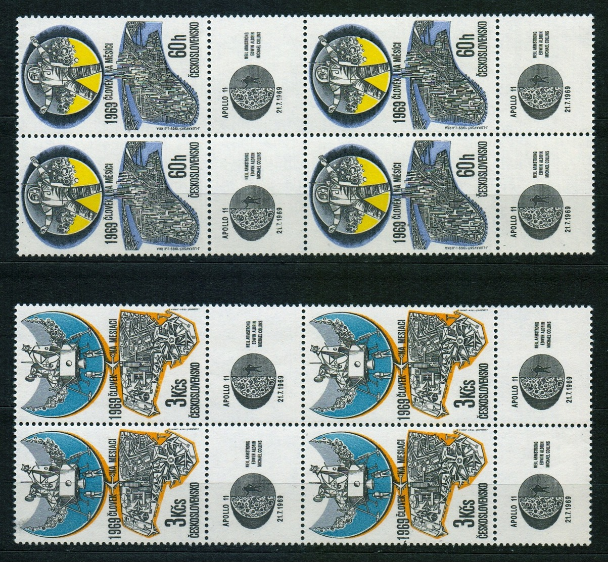 1969 Czechoslovakia MNH - Mi 1888-1889 Zf. ** MNH - Flugpost • Airmail • Poste Aérienne - PLANE , AVION - Luftpost