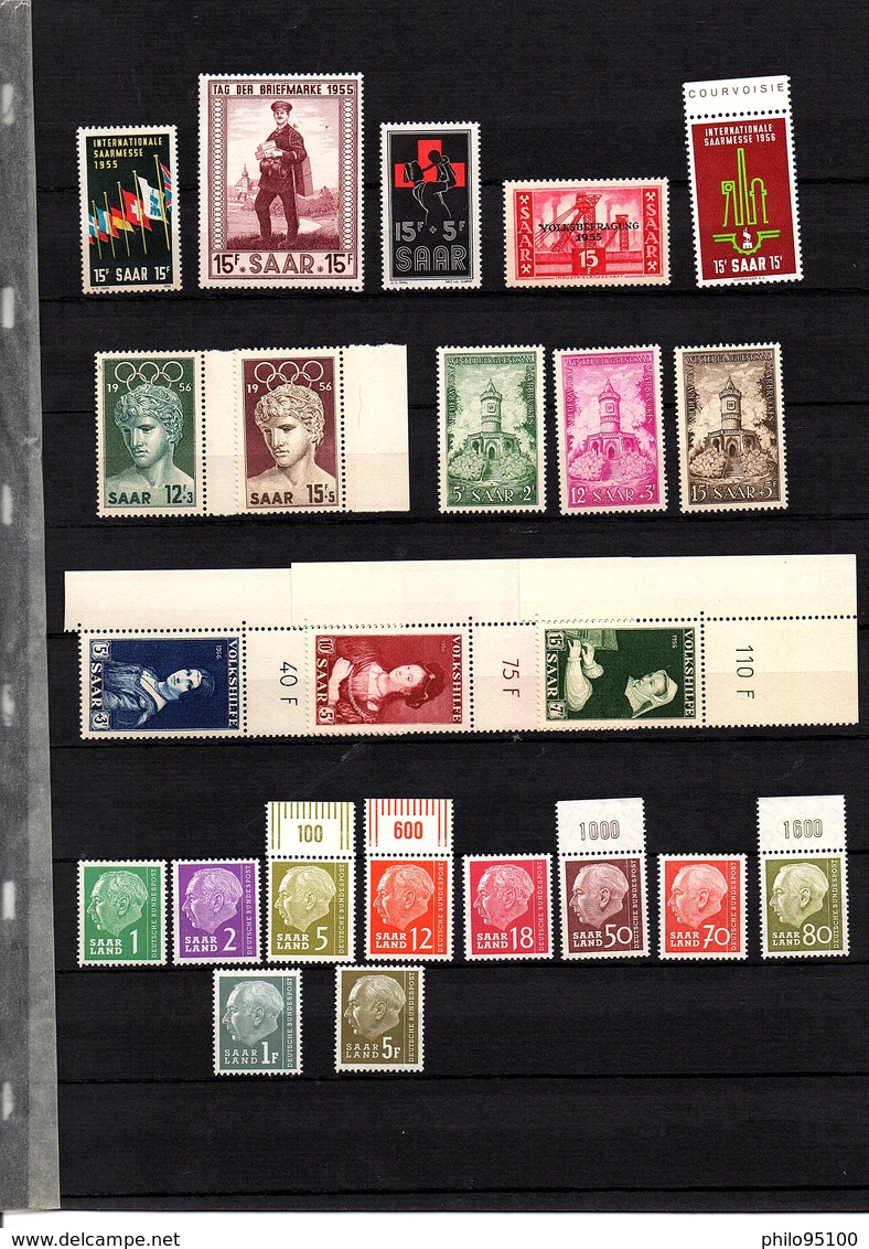 lot 231 timbres SARRE neuf ** .  bonne cote .