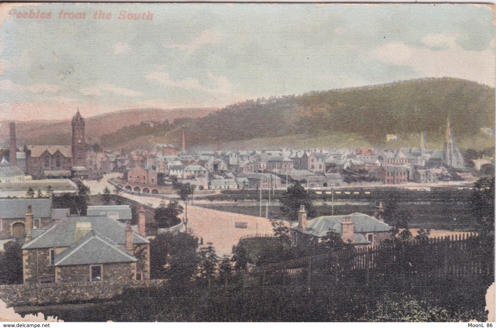 ECOSSE - PEEBLES FROM THE SOUTH - Peeblesshire