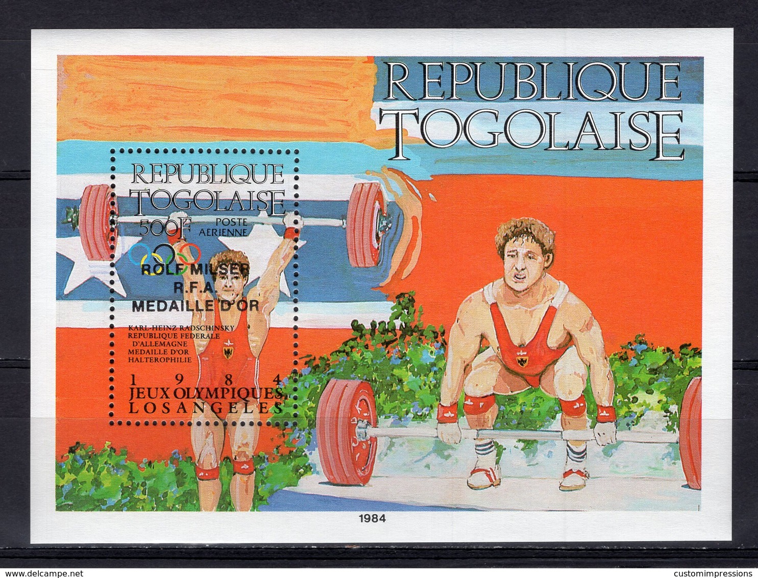 TOGO - 1984 Airmail - Olympic Medal Winners   M2123 - Togo (1960-...)