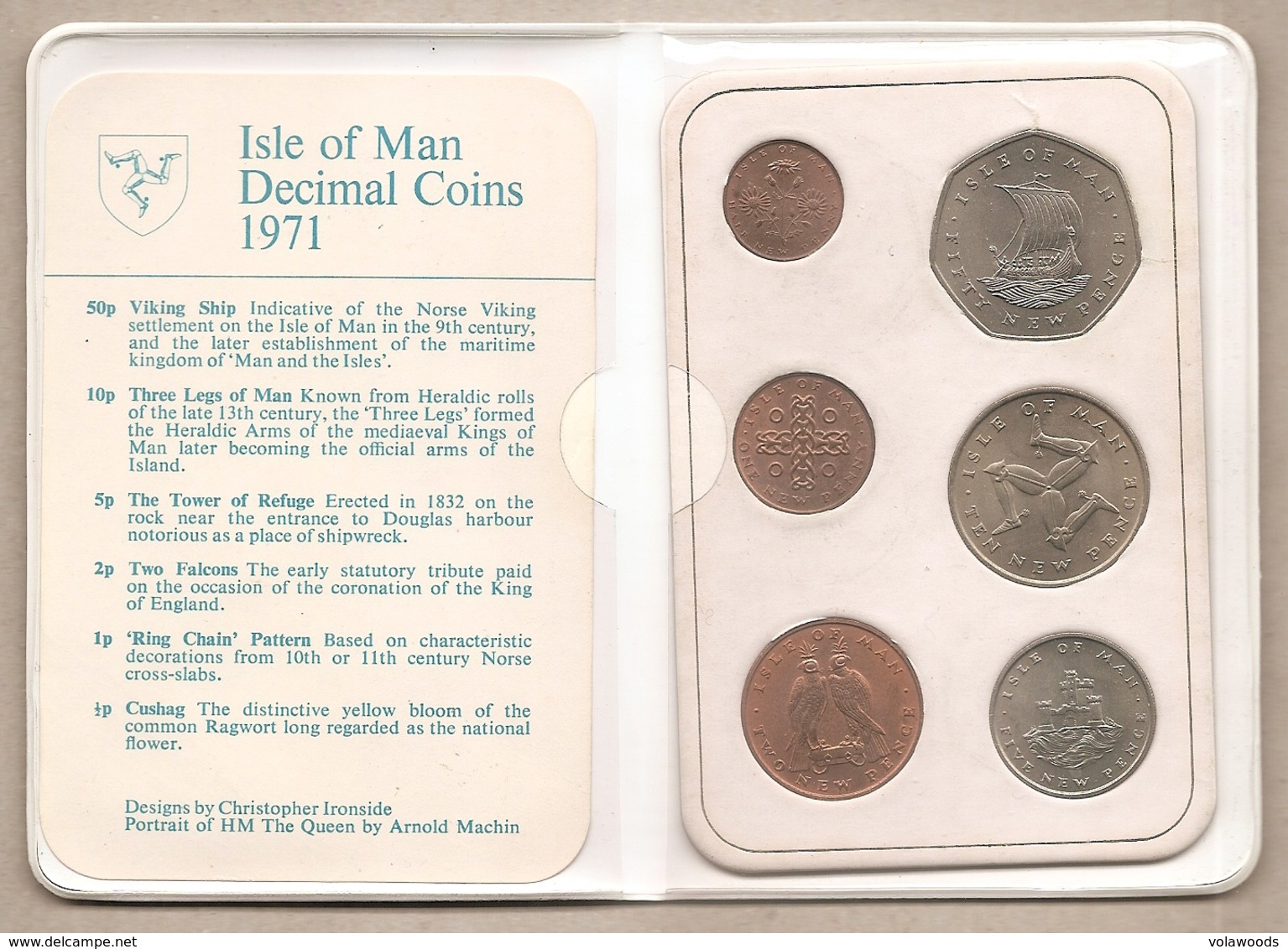 Isola Di Man - First Decimal Issue Coins - 1971 - Isle Of Man