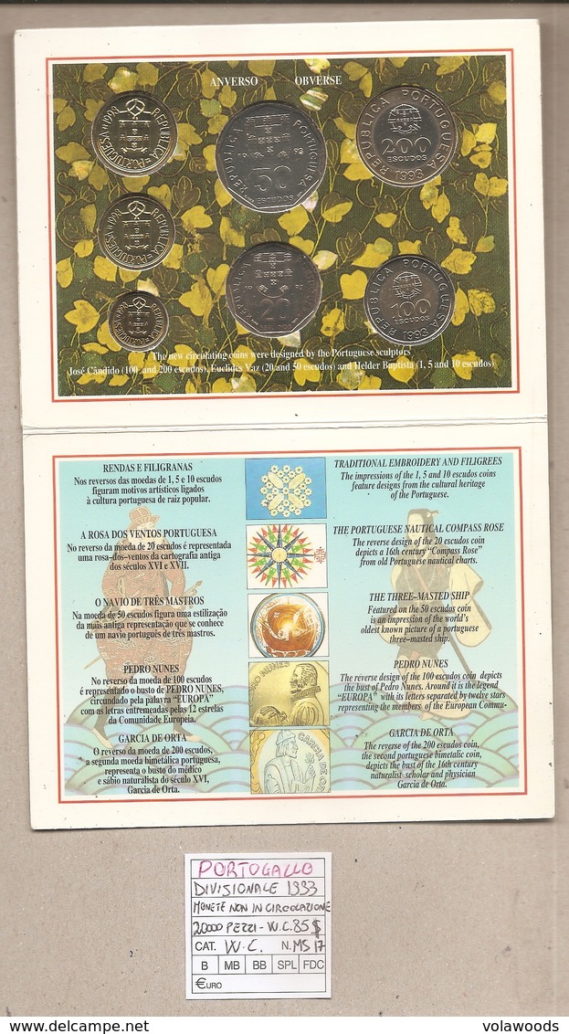 Portogallo - Brillant Uncirculated 7 Coins Collection - 1993 - Portugal