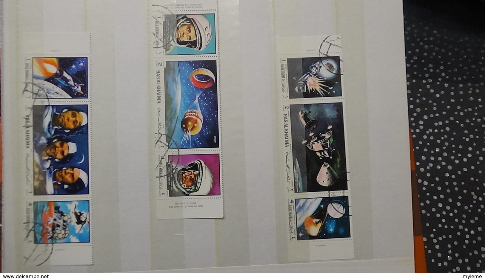 B378 Collection timbres et blocs oblitérés. Thématique l'espace. A saisir !!!