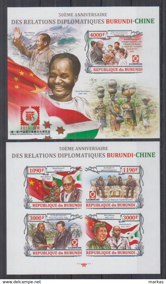 K962. Burundi - MNH - 2012 - Famous People - China - Imperf - Other & Unclassified