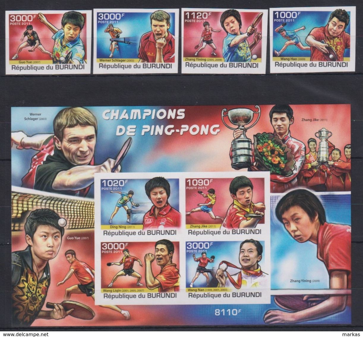 I740. Burundi - MNH - Sports - Table Tennis - 2011 - Imperf - Other & Unclassified