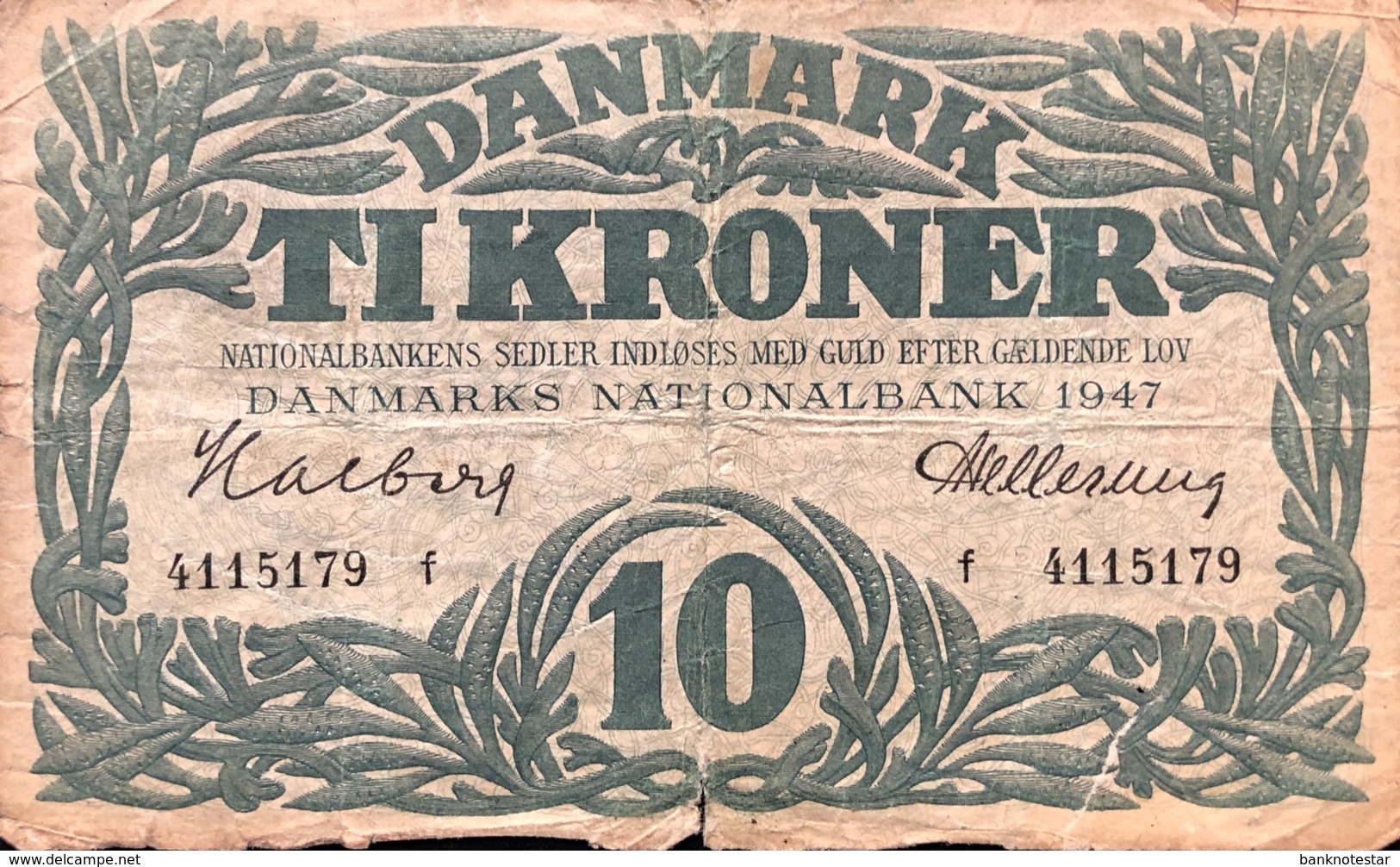 Denmark 10 Kroner, P-37e (1947) - Good - Denemarken