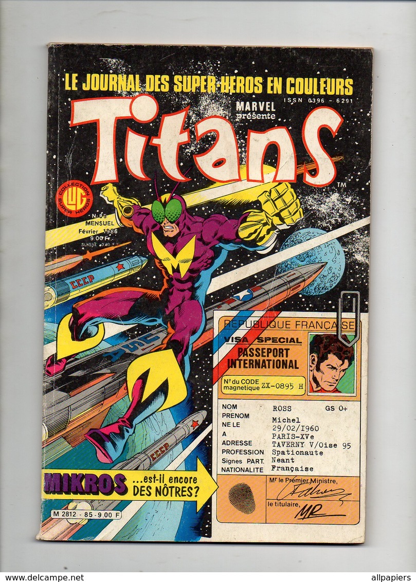 Titans N°85 La Guerre Des étoiles - Mikros - Dazzler - Les Nouveaux Mutants De 1986 - Titans