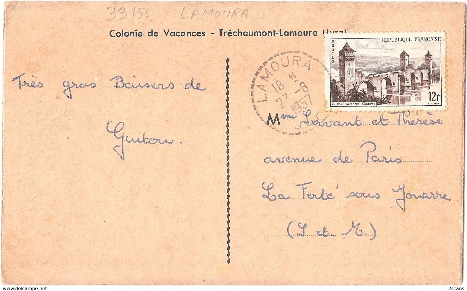 Dépt 39 - LAMOURA - Tréchaumont - Colonie De Vacances - Autres & Non Classés