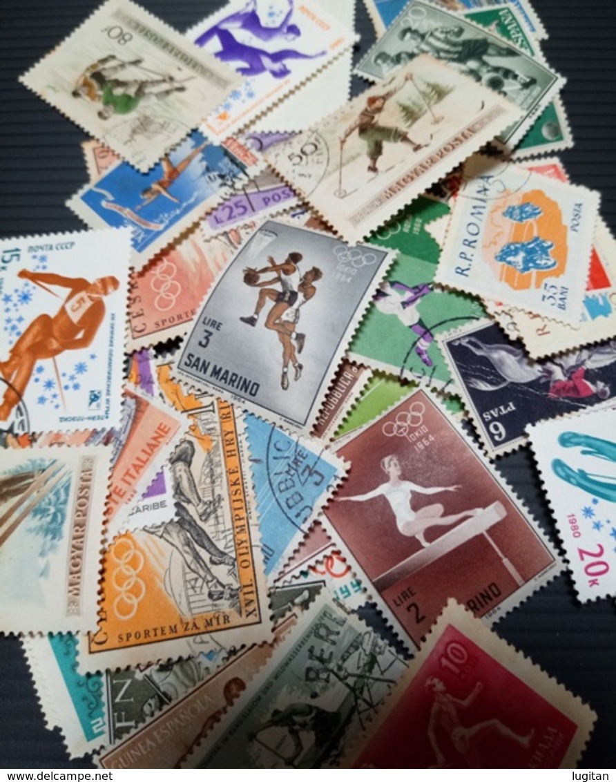 MIX DI 50 FRANCOBOLLI TEMATICA SPORTS  50 DIFFERENT STAMPS GREAT OFFER - Altri & Non Classificati