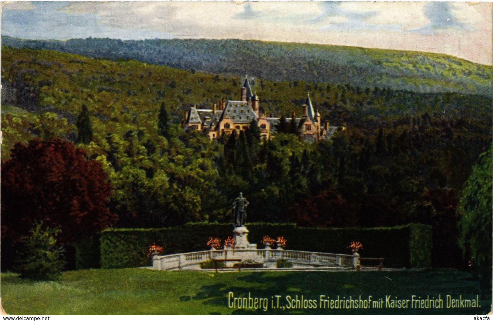 CPA AK Kronberg- Schloss Friedrichshof ,Kaiser Denkmal GERMANY (949505) - Kronberg