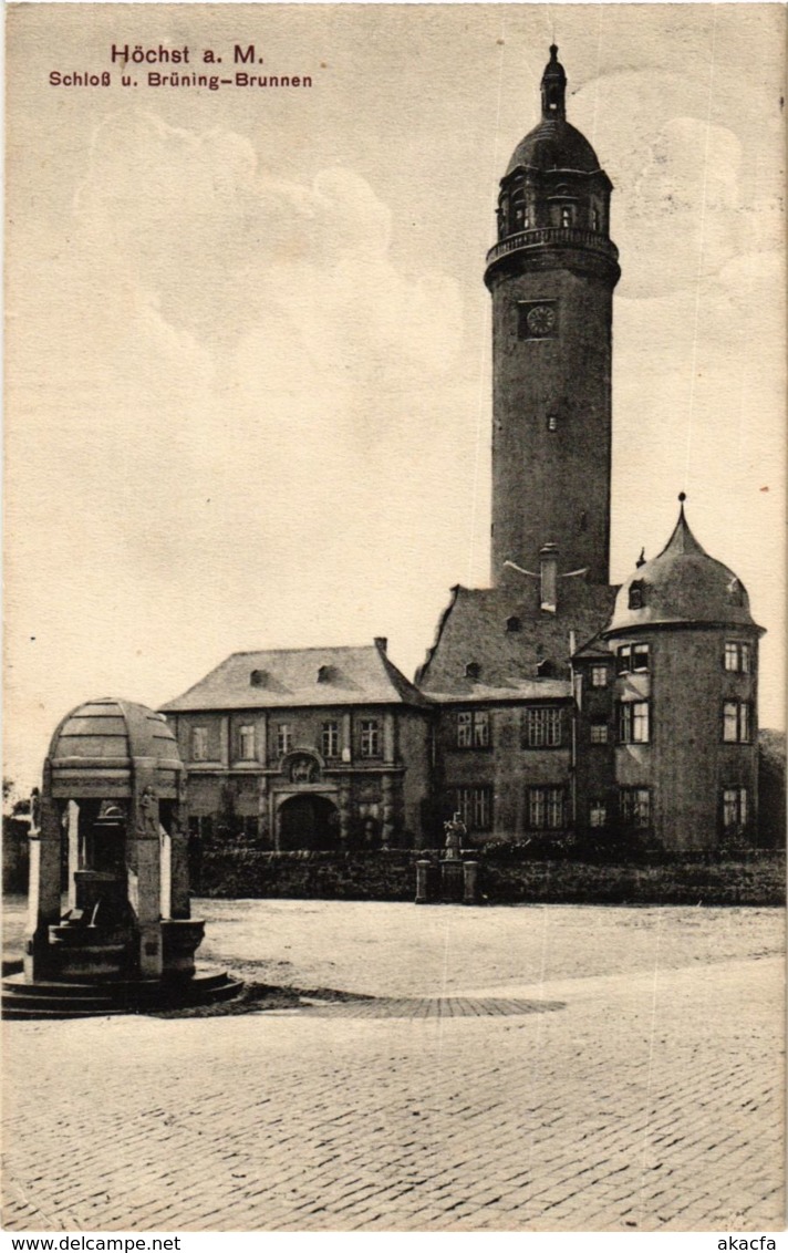 CPA AK Hochst- Schloss U. Bruning Brunnen GERMANY (949667) - Höchst