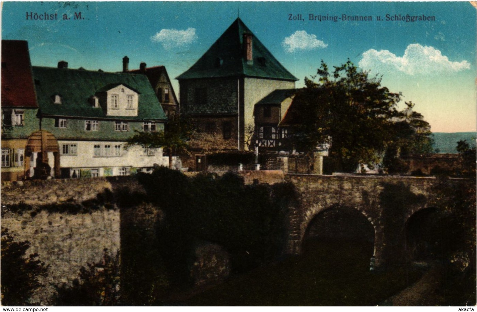 CPA AK Hochst- Zoll, Bruning Brunnen,Schlossgraben GERMANY (949692) - Höchst