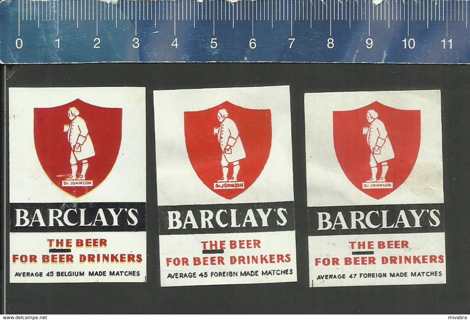 BARCLAYS THE BEER FOR BEER DRINKERS  ( BIER BIÈRE ALE CERVEZA ) Matchbox Labels Belgium & Foreign Made - Boites D'allumettes - Etiquettes