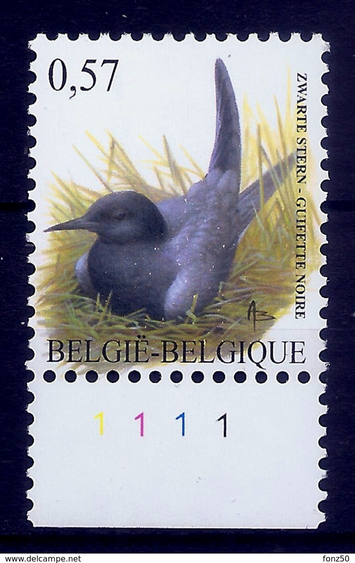 BELGIE * Buzin * Nr 3136  Plaatnr 1 * Postfris Xx * HELDER FLUOR  PAPIER - 1985-.. Pájaros (Buzin)