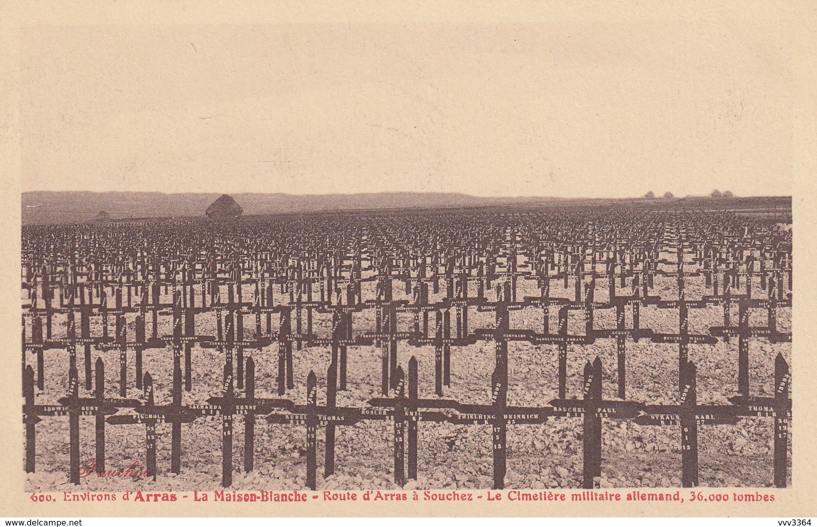 ARRAS (environs): La Maison-Blanche - Route D'Arras à Souchez - Le Cimetière Allemand, 36000 Tombes - Soldatenfriedhöfen