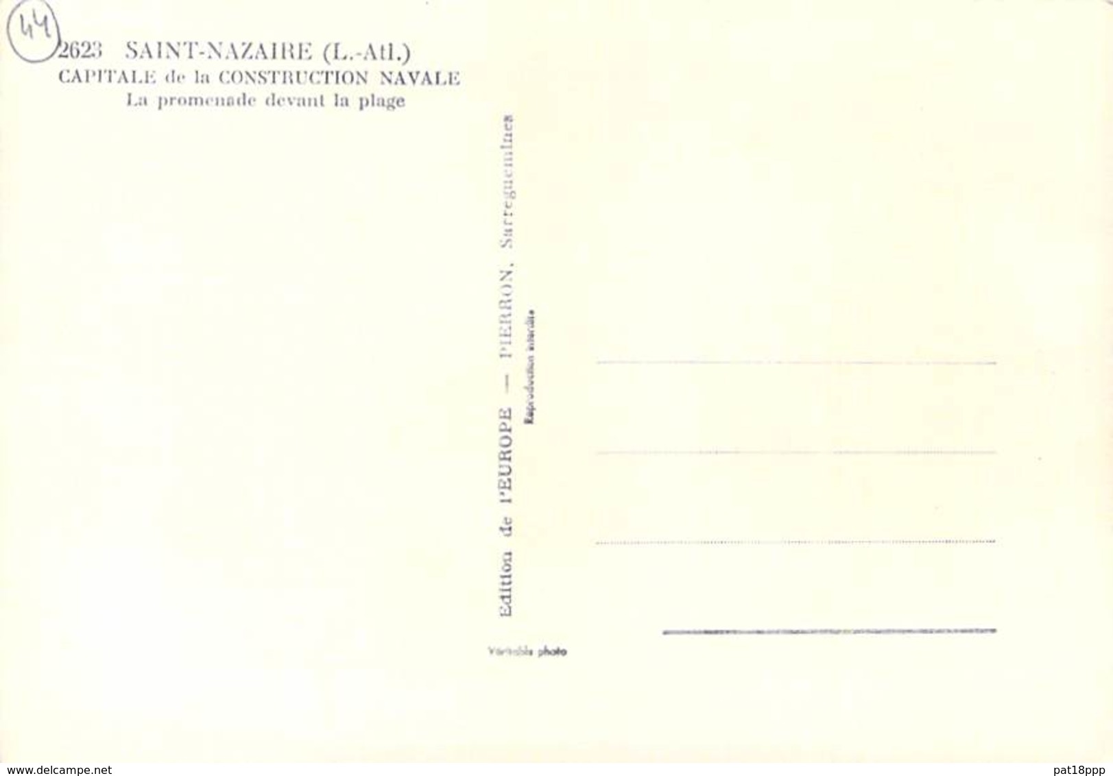 ** Lot de 4 cartes ** 44 - SAINT NAZAIRE : Cartes différentes - CPSM dentelées noir/blancgrand format - Loire Atlantique