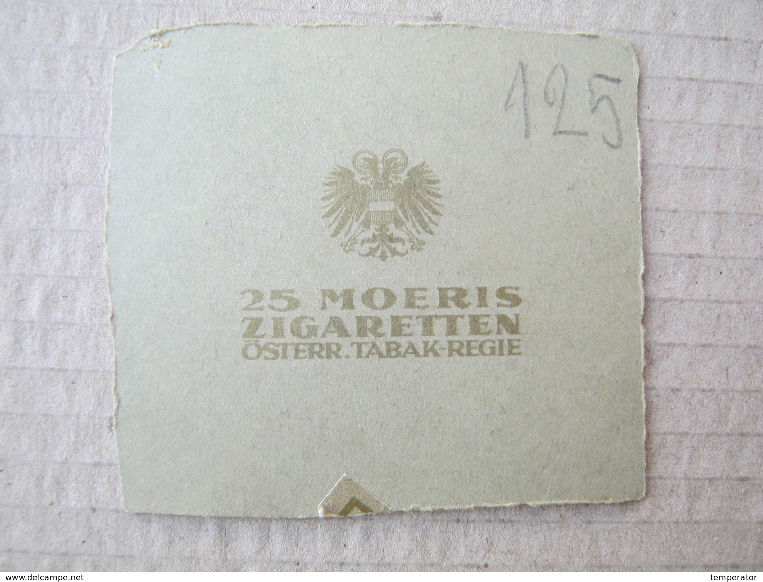 Austria - Steyr. Hauptplatz / Picture, Clip From A Cigarette Box ( 25 MOERIS Zigaretten Österr. - Tabak Regie ) - Autres & Non Classés